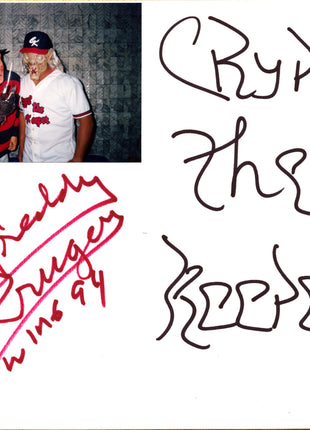 Freddy Kruger & Crypt the Keeper dual signed Japanese Shikishi Board