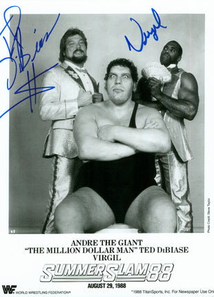 Ted DiBiase & Virgil dual signed 8x10 Photo