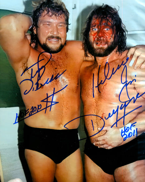 Ted DiBiase & Jim Duggan dual signed 8x10 Photo