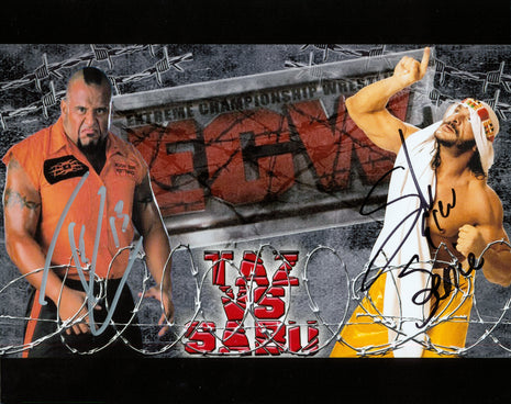 Sabu & Taz dual signed 8x10 Photo
