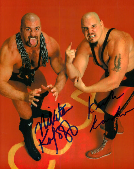 Nikita Koloff & Krusher Kruschev dual signed 8x10 Photo