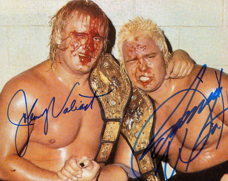 Jimmy Valiant & Johnny Valiant dual signed 8x10 Photo