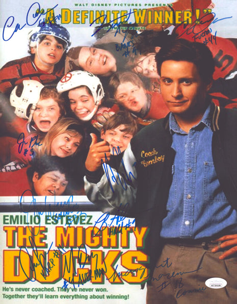 Mighty Ducks multi-signed 11x14 Photo (w/ JSA)