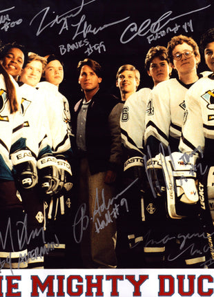 Mighty Ducks cast multi-signed 11x14 Photo (w/ JSA)