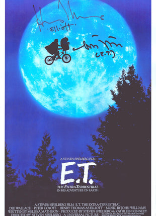 Matthew DeMeritt & Henry Thomas (E.T.) dual signed 11x17 Photo
