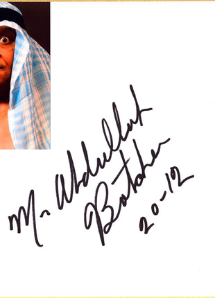 Abdullah the Butcher signed Japanese Shikishi Board