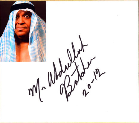 Abdullah the Butcher signed Japanese Shikishi Board