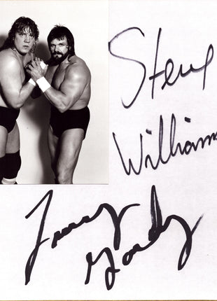 Steve Williams & Terry Gordy dual signed Japanese Shikishi Board