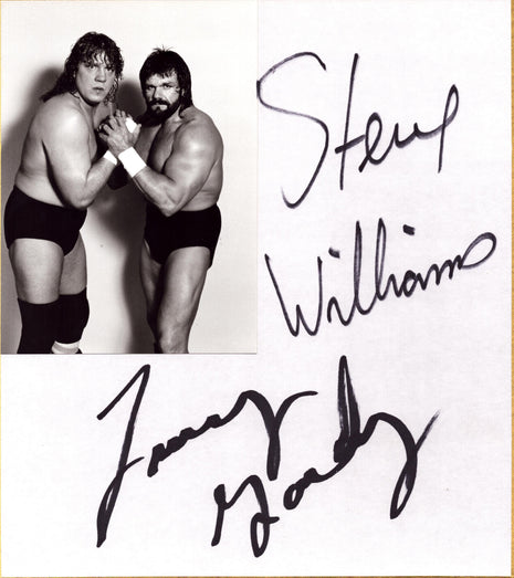 Steve Williams & Terry Gordy dual signed Japanese Shikishi Board