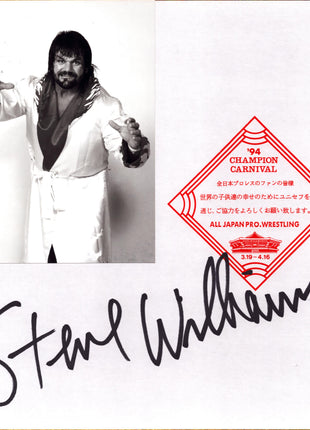Steve Williams signed Japanese Shikishi Board