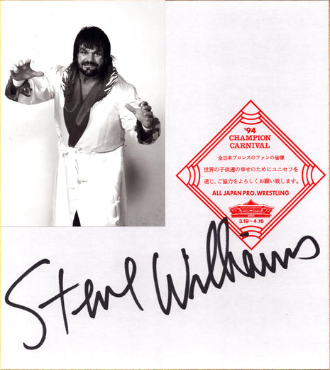 Steve Williams signed Japanese Shikishi Board