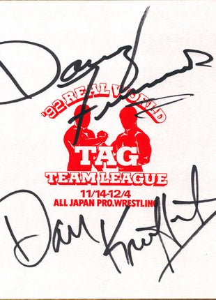 Doug Furnas & Dan Kroffat dual signed Japanese Shikishi Board