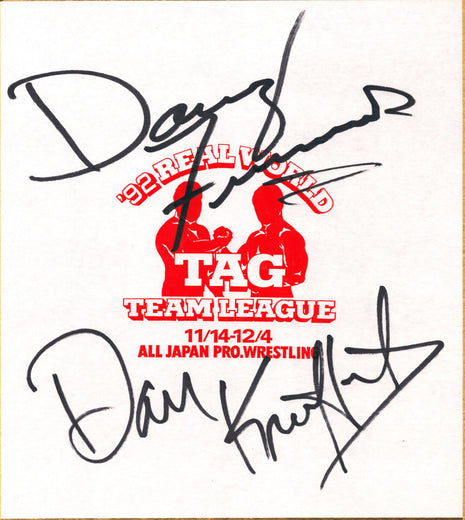 Doug Furnas & Dan Kroffat dual signed Japanese Shikishi Board