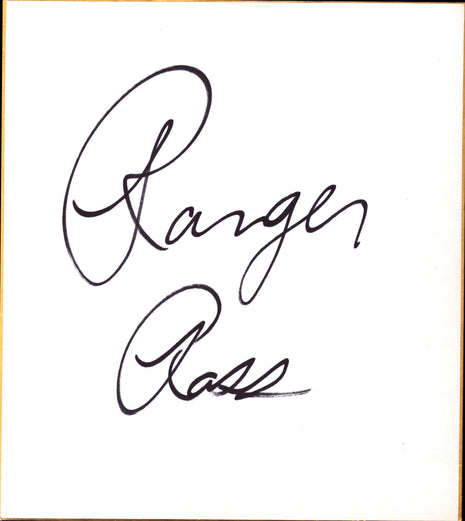 Ranger Ross signed Japanese Shikishi Board