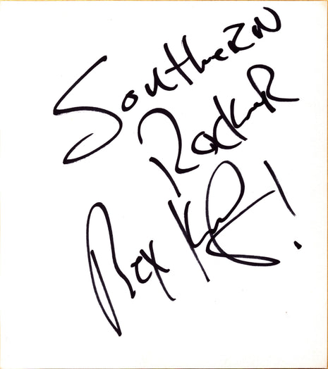 Rex King signed Japanese Shikishi Board