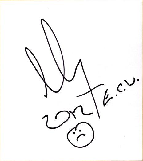 Mikey Whipwreck signed Japanese Shikishi Board