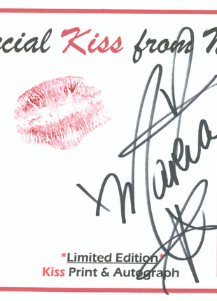 Maria Kanellis signed 5x7 Kiss Card