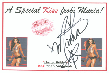 Maria Kanellis signed 5x7 Kiss Card