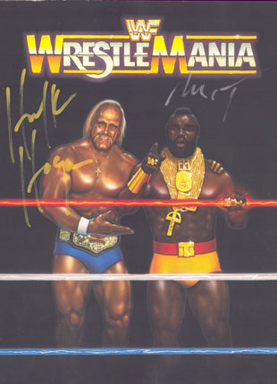 Mr T & Hulk Hogan dual signed WWF WrestleMania 1 Program (w/ Beckett)