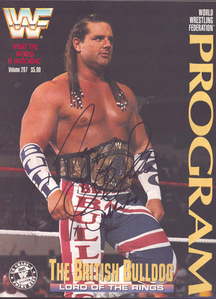 Davey Boy Smith signed WWF Program Volume 207