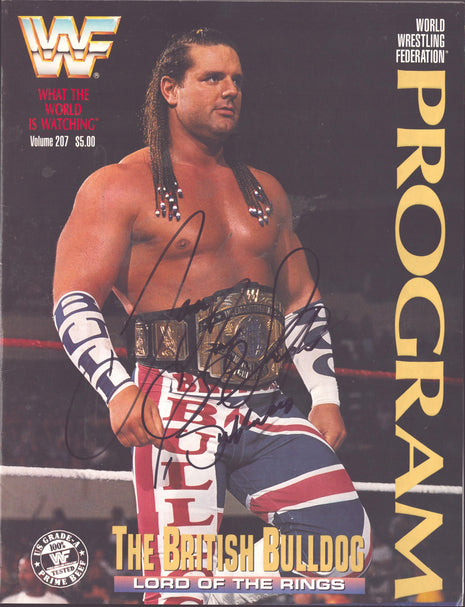 Davey Boy Smith signed WWF Program Volume 207