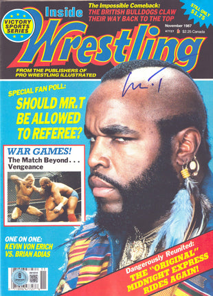 Mr T signed Inside Wrestling Magazine November 1987 (w/ Beckett)