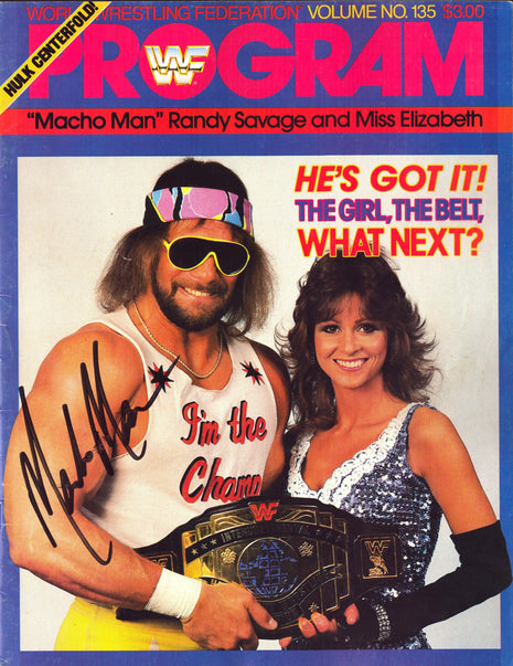 Macho Man Randy Savage signed WWF Program Volume 114