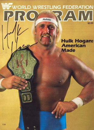 Hulk Hogan signed WWF Program Volume 114