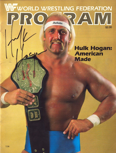 Hulk Hogan signed WWF Program Volume 114