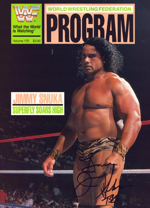 Jimmy Snuka signed WWF Program Volume 170