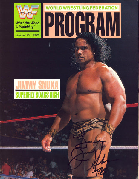 Jimmy Snuka signed WWF Program Volume 170