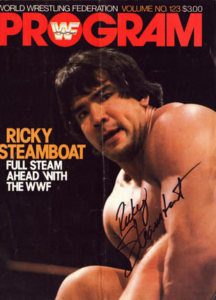 Ricky Steamboat signed WWF Program Volume 123