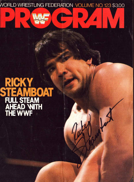 Ricky Steamboat signed WWF Program Volume 123
