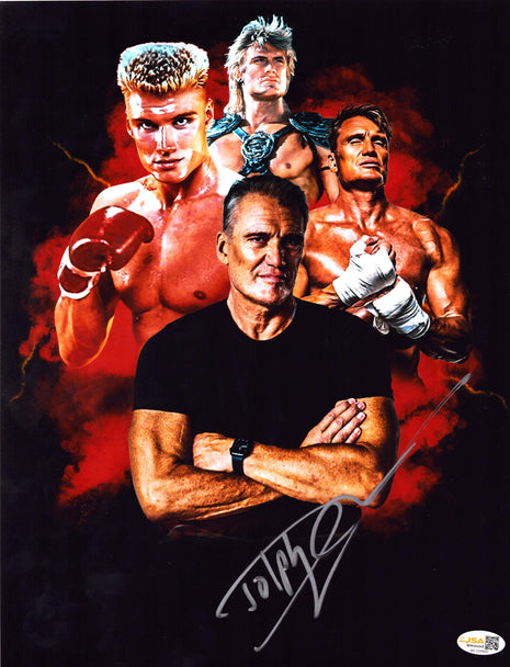 Dolph Lundgren signed 11x14 Photo (w/ JSA)
