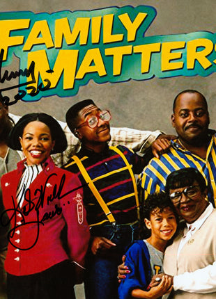Darius McCrary, Shawn Harrison & Kellie Shanygne Williams (Family Matters) triple signed 8x10 Photo