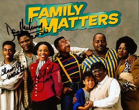 Darius McCrary, Shawn Harrison & Kellie Shanygne Williams (Family Matters) triple signed 8x10 Photo
