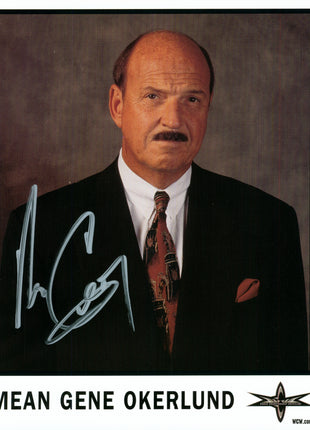 Mean Gene Okerlund signed 8x10 Photo