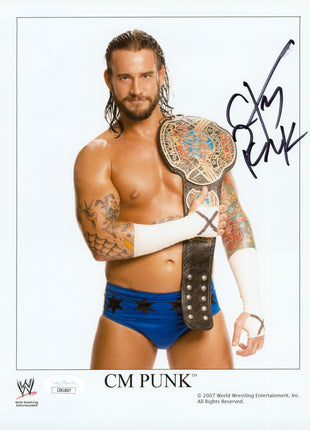 CM Punk signed 8x10 Photo (w/ JSA)