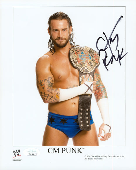CM Punk signed 8x10 Photo (w/ JSA)