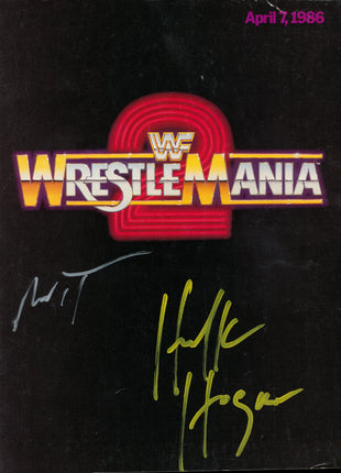 Mr T & Hulk Hogan dual signed WWF WrestleMania 2 Program (w/ Beckett)