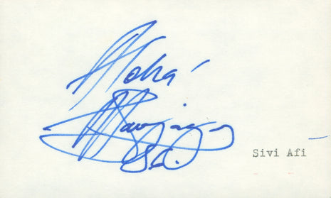Sivi Afi signed Cut