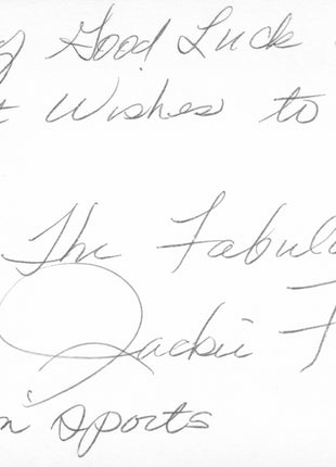 Jackie Fargo signed Cut