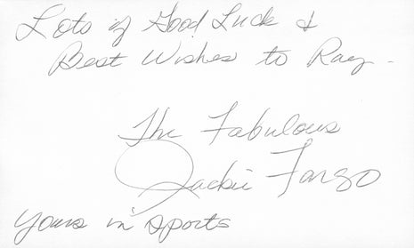 Jackie Fargo signed Cut