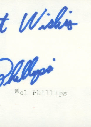 Mel Phillips signed Cut