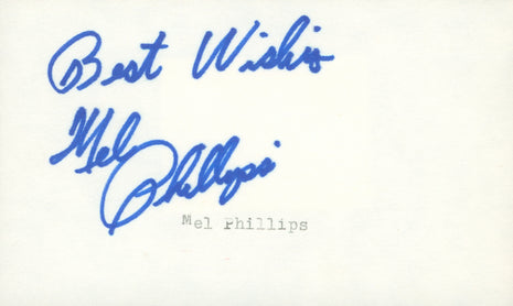 Mel Phillips signed Cut