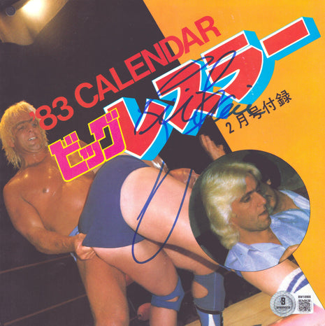 Ric Flair signed 1983 Japanese Calendar (w/ Beckett)