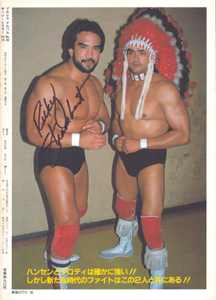 Ricky Steamboat signed Japanese Magazine
