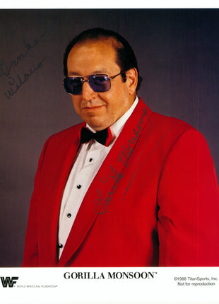 Gorilla Monsoon signed 8x10 Photo
