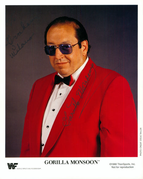 Gorilla Monsoon signed 8x10 Photo