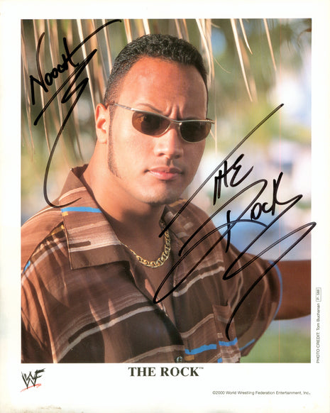 The Rock signed 8x10 Photo